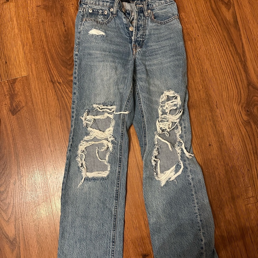 Aeropostale Blue Distressed 90s Baggy Jeans